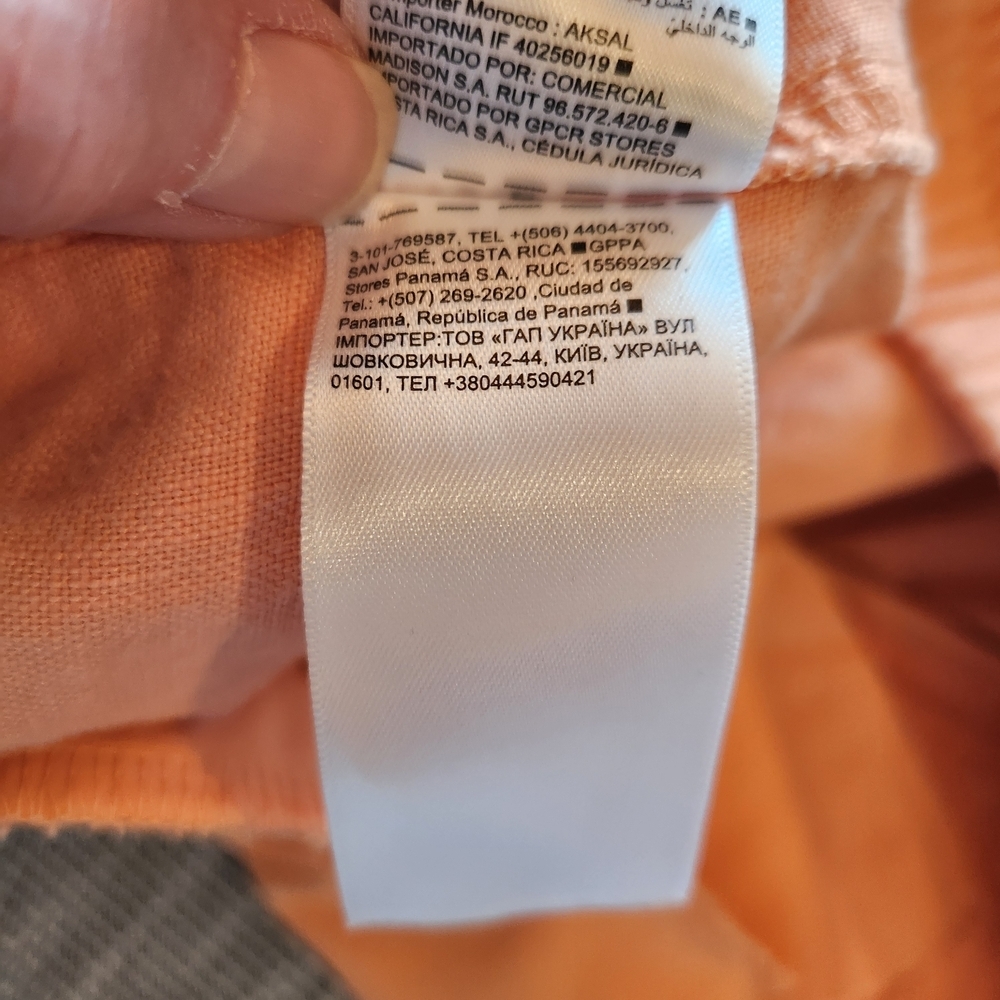 Athleta Cabo 100% Linen 4" Short Orange Size 8 Elastic Waist Drawstring Pockets - Picture 13 of 14